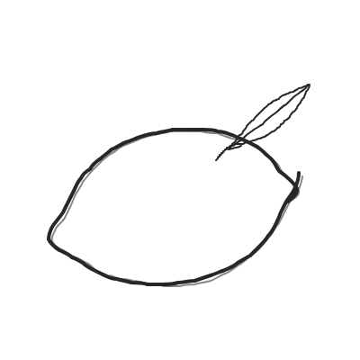 Illustration dessinée à la plume : citron